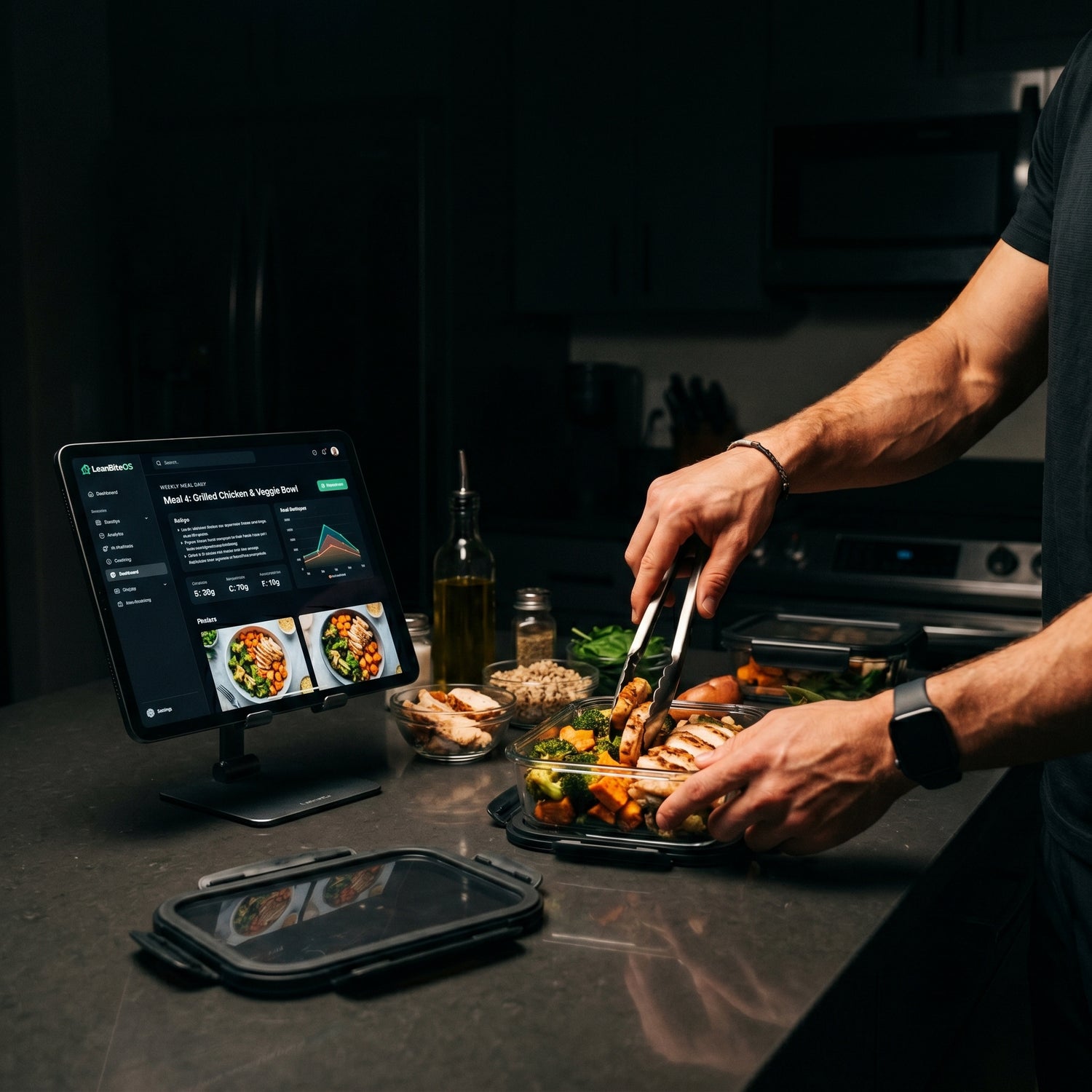 LeanBite Library - 300+ high-protein meal recipes and macro tracking system for fat loss